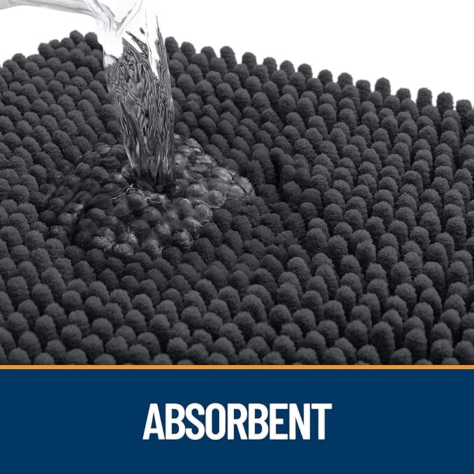 OLANLY Door Mat for Muddy Dog Paws 59x24, Ultra Absorbent Chenille Mud Doormat - Image 3