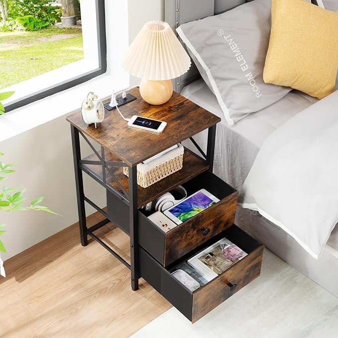 AMHANCIBLE Night Stand Set 2, Nightstand - Image 4