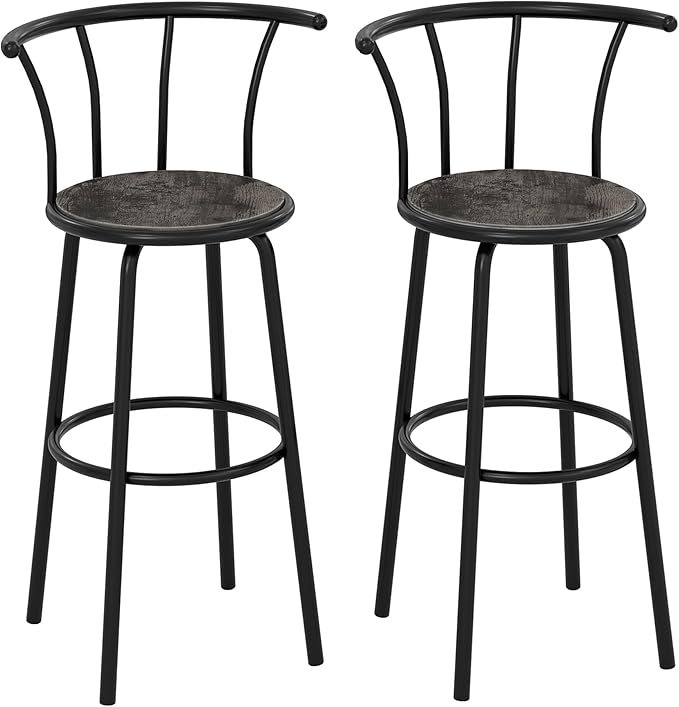 VECELO Bar Stools Set of 2, Swivel Counter Barstools - Image 8