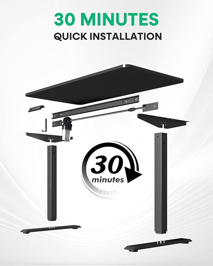 VECELO Electric Standing Desk Adjustable Height, 48 x 24 Inch Computer Desk - Image 7