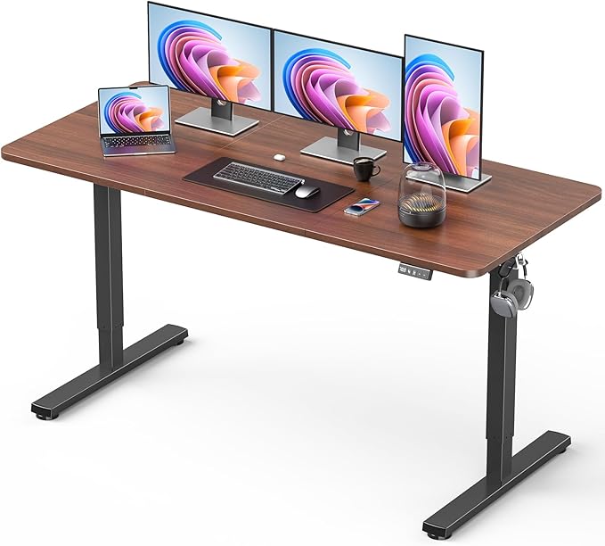 Standing Desk, Large Height Adjustable Electric Stand up Desk, 55 x 24 Inches by XyndyxErgonomicDesign