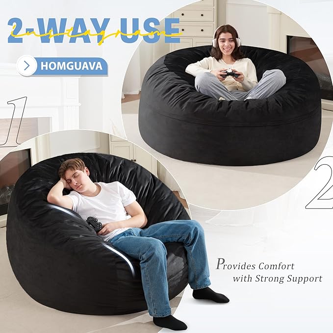 Homguava 5FT Bean Bag Chair Giant BeanBag - Image 7
