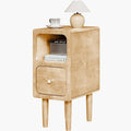Narrow Nightstand, Solid Wood Night Stand by MVPSONAG