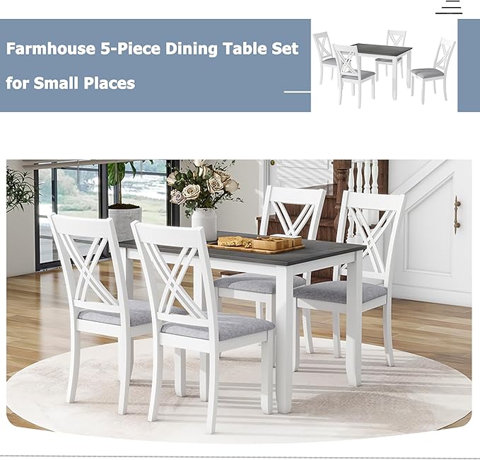 Ball & Cast Dining Table Set for 4 - Image 7