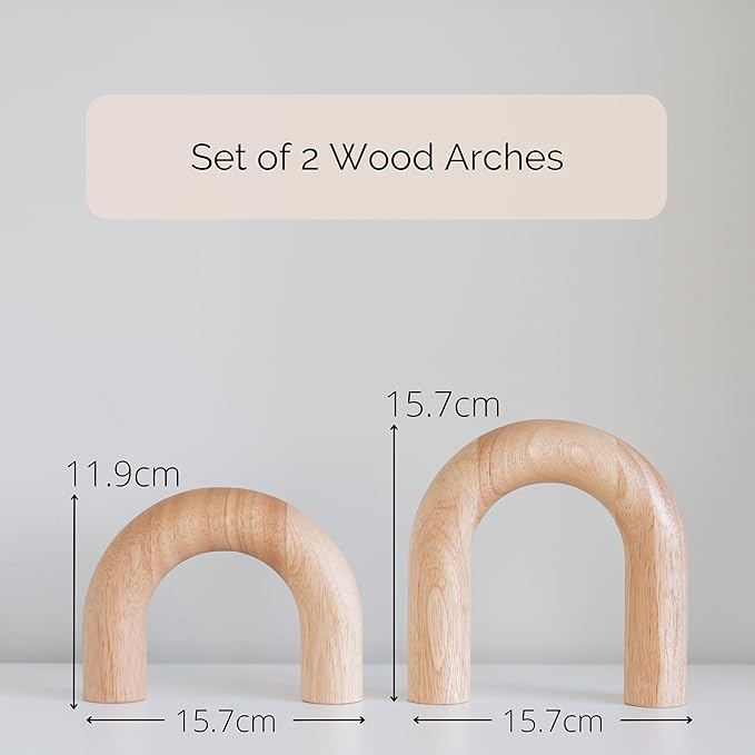 Wood Arch Decorative Objects - Image 3