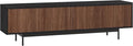 Henn&Hart Rectangular TV Stand for TV's up to 75" in Natural Black/Medium Walnut by HennHart