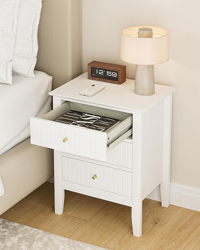 Fluted Nightstand, Farmhouse Night Stand - Image 3