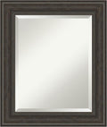 Amanti Art Brown Wall Mirror 26x22 Shipwreck Greywash Rectangle Bathroom Mirror by AmantiArt
