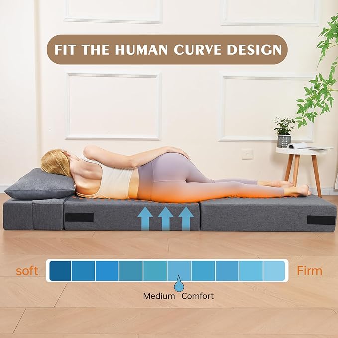 Folding Sofa Bed, Convertible Futon Sofa Bed - Image 6