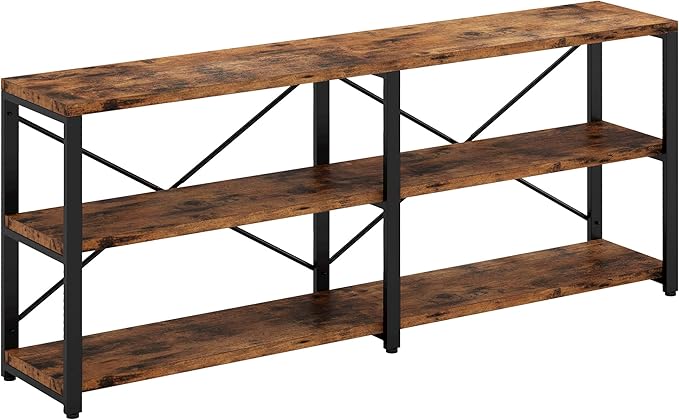 IRONCK Rustic Entryway Console Table, Long Hallway Table 70.8 in 3-Tier by IRONCK