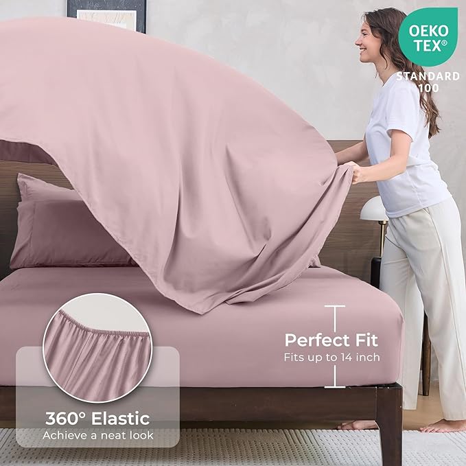 HEVUMYI Rose Gold Twin-XL Comforter Set - Image 5