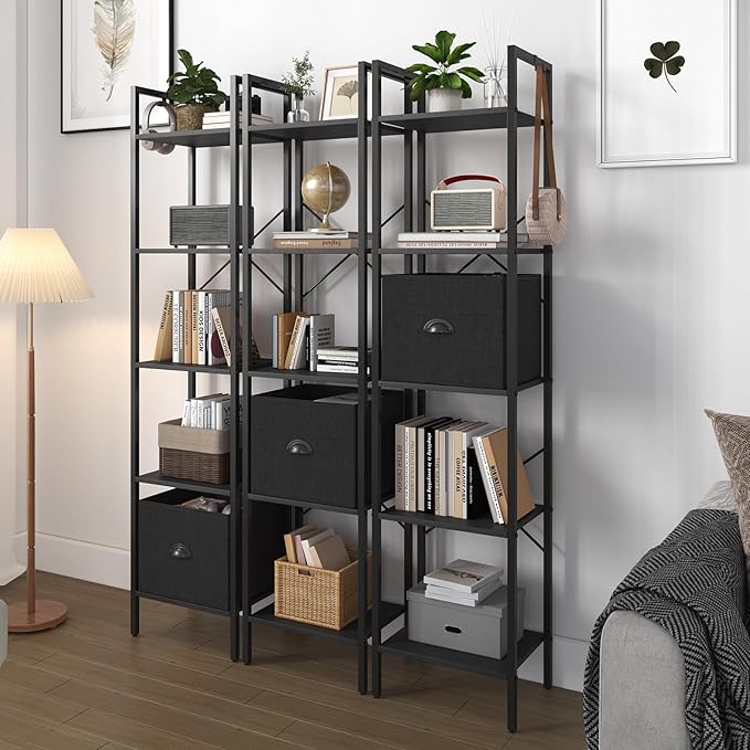 Generic 5 Tier Bookshelves, Tall Narrow Bookcases - Image 6