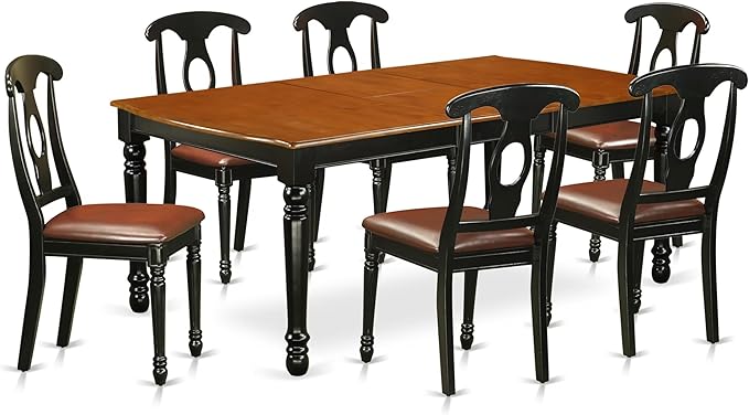 East West Furniture DOKE7-BCH-LC 7 Piece Dining Room Furniture Set Consist of a by EastWestFurniture