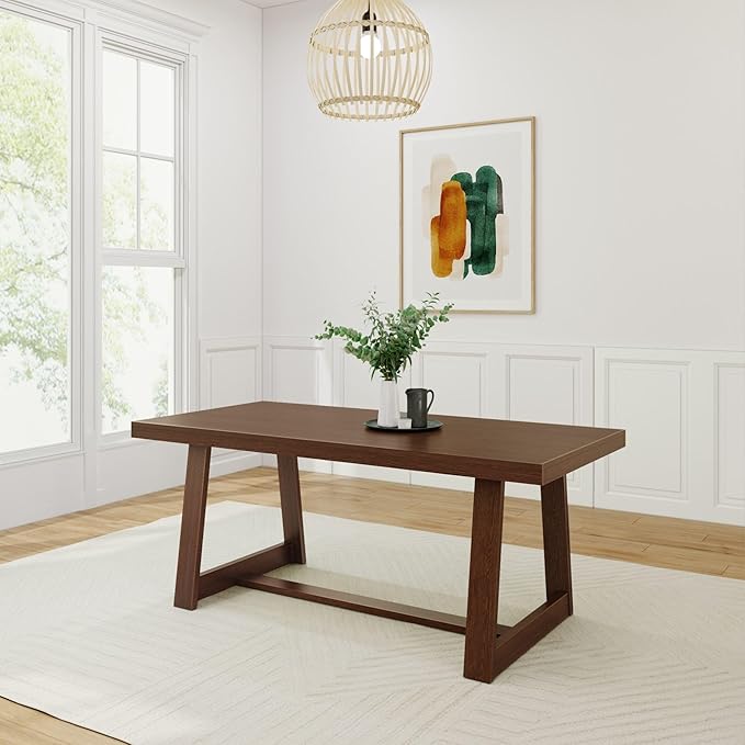 Plank+Beam 72 Inch Farmhouse Dining Table, Solid Wood Rustic Kitchen Table by PlankBeam