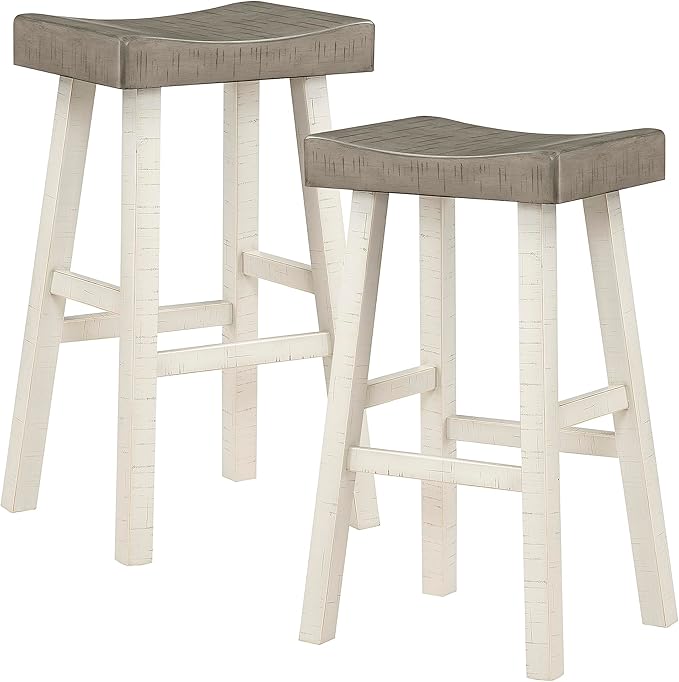 Lexicon Saddle Bar Stools Set of 2 Barstools - Image 2