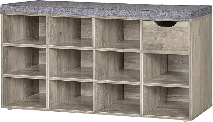 DINZI LVJ Shoe Bench, Entryway Storage Bench by DINZILVJ