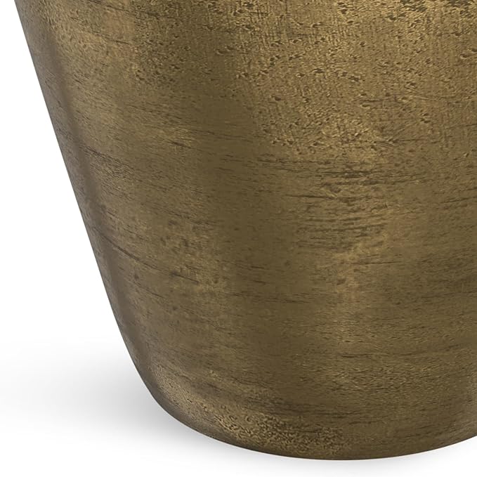 SIMPLIHOME Cavan Metal Side Table in Antique Brass, 16.5" Round, 17.75" H - Image 9
