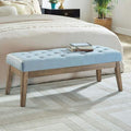 24KF Velvet Upholstered Buttons Tufted Entryway Bench by WEMARTHOMEDECOR