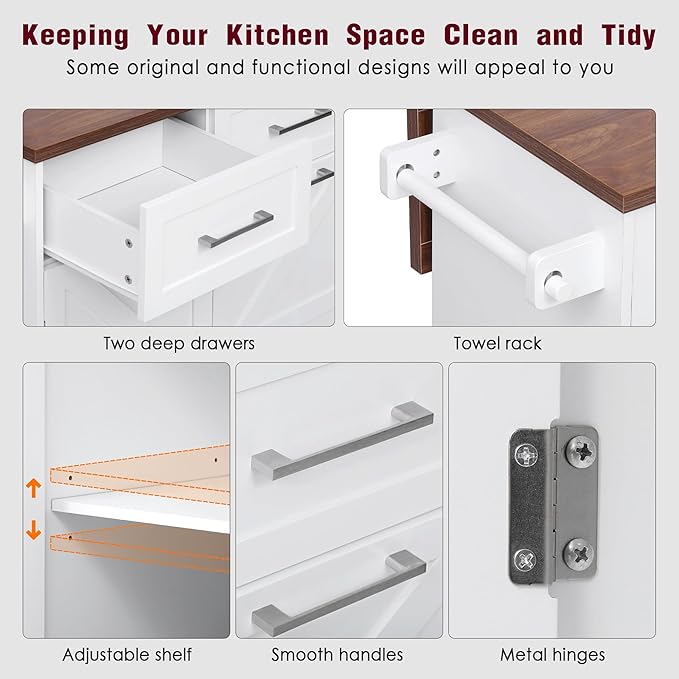 Ball & Cast Farmhouse Kitchen Island - Image 9