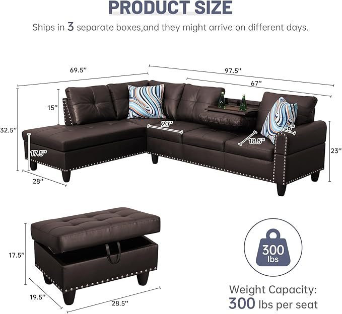 L Shaped Modular Sectional Sofa - Image 2