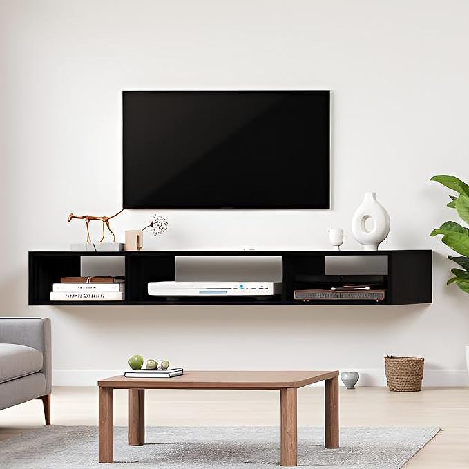 55" Floating TV Stand Modern Floating TV Console Wall Mounted Entertainment - Image 2
