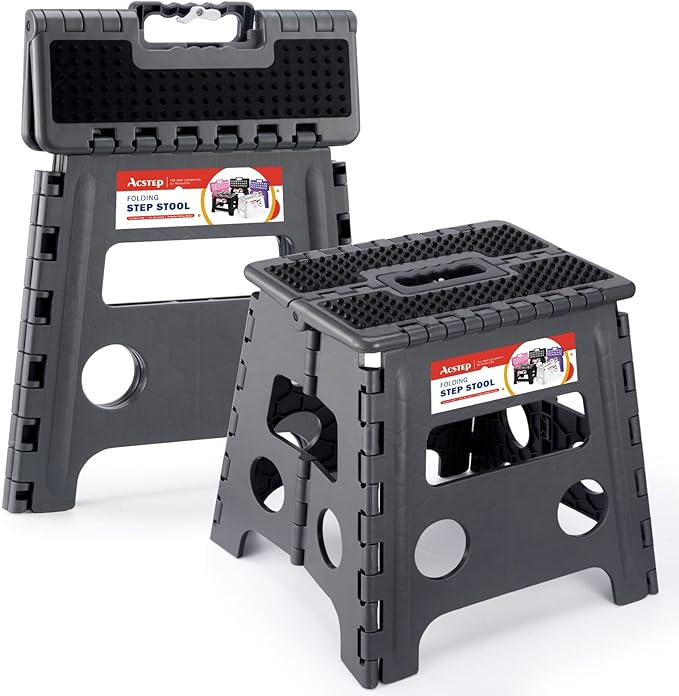 ACSTEP 13" Folding Step Stool- Holds up to 300Lb, The Lightweight Non-Slip by ACSTEP