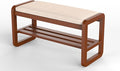 Solid Wood Shoe Rack, 2 Tier Shoe Storage Bench by Unknown