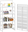4NM No Assembly Folding Bookshelf, 4-Shelf 54" H Collapsible Foldable Bookcase by 4NM