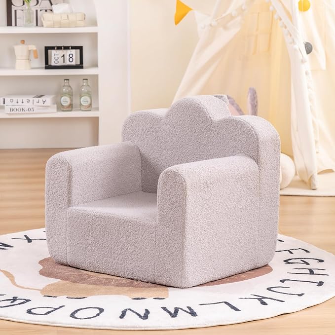 Tiita Kids Couch Sherpa Toddler Chair, Cloud-Like Comfy Kids Sofa Toddler - Image 8