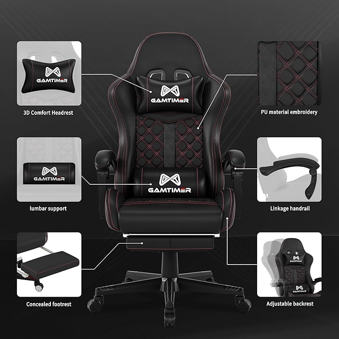 Gaming Chair, 400 lbs Adult Chair, High Back Computer Chair - Image 4