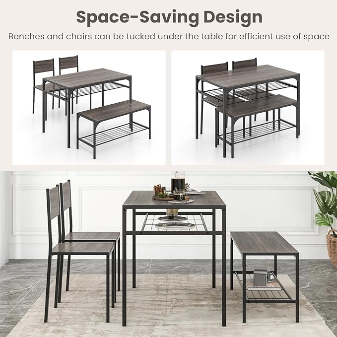 Giantex Dining Table Set for 4, Kitchen Table - Image 8