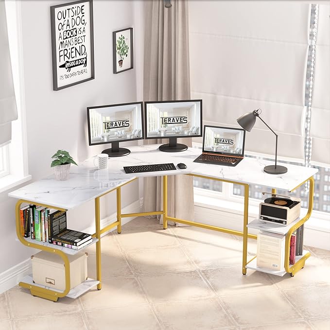 Teraves Modern L Shaped Desk - Image 10