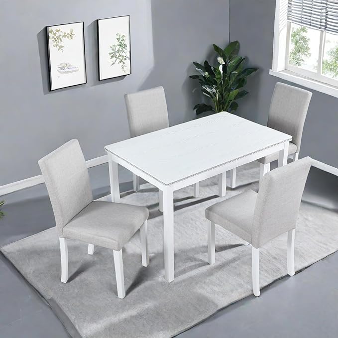 Dining Table Set, 5 Piece Counter Height Table Set - Image 6
