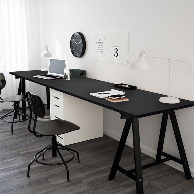 Kaboon Black Table Top 23.62" D x 59.1" W, Solid One-Piece Desktop, Universal - Image 6