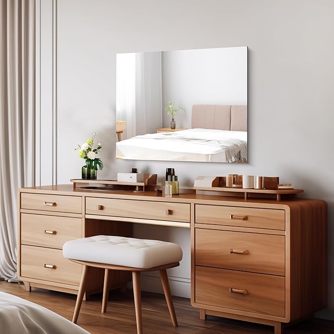 Frameless Mirror, 24x30 Inch Bathroom Mirror - Image 2