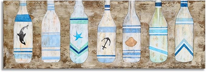 Yihui Arts Drift Bottle Canvas Wall Art - Image 3