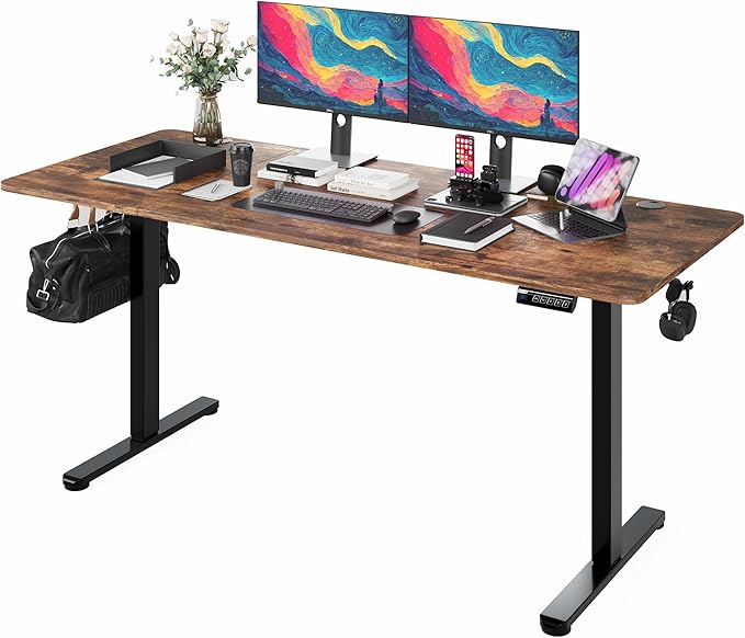 Monomi Electric Standing Desk, 63 x 28 inches Height Adjustable Ergonomic Home by MONOMI