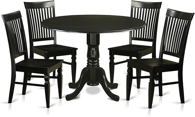 East West Furniture DLWE5-BLK-W 5 Piece Dinette Set by EastWestFurniture