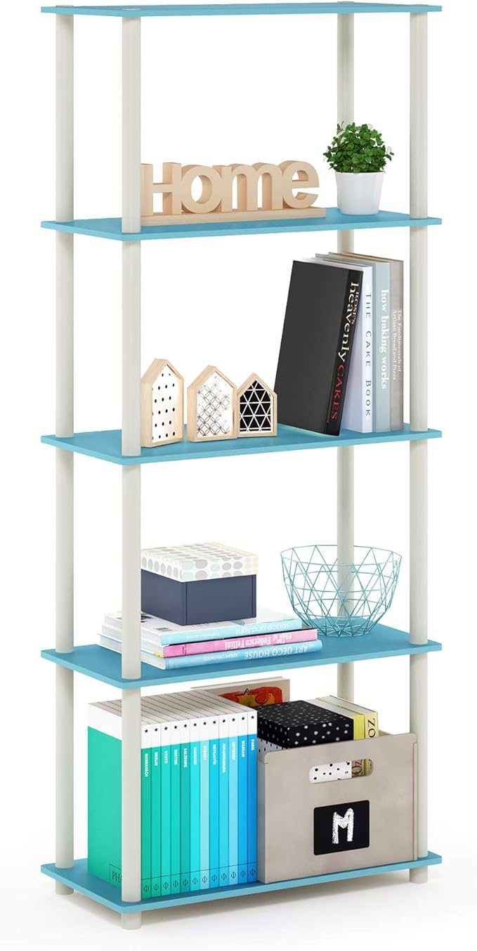 Furinno Turn-N-Tube 5-Tier Multipurpose Shelf / Display Rack / Storage Shelf / by Furinno-FitsYourSpaceFitsYourBudget
