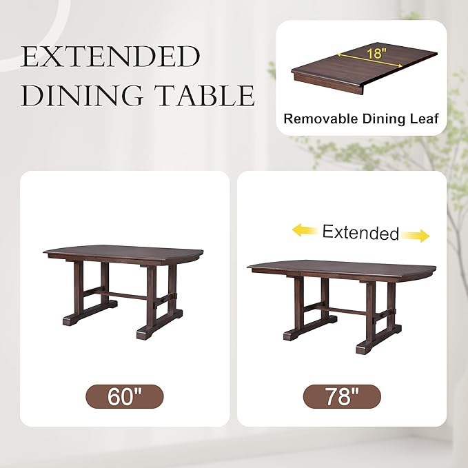 Ball & Cast 60"-78" Extendable Farmhouse Dining-Table - Image 9
