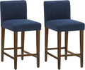 CHITA Counter Height Bar Stools Set of 2, Fabric in Midnight Blue by CHITALIVING