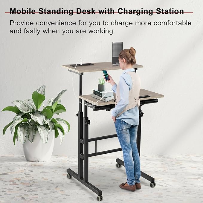 Hadulcet Mobile Standing Desk - Image 7