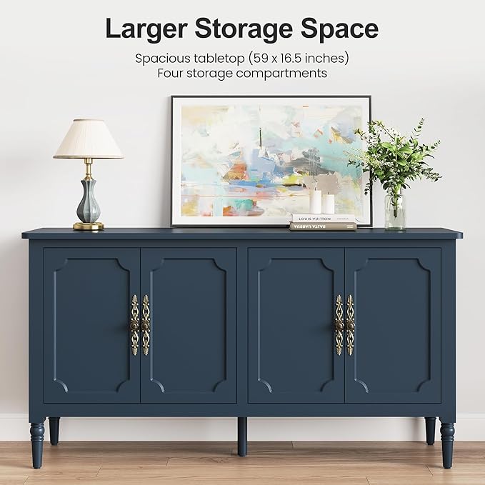 Console Cabinet, Wood Buffet Cabinet, Media Cabinet - Image 6