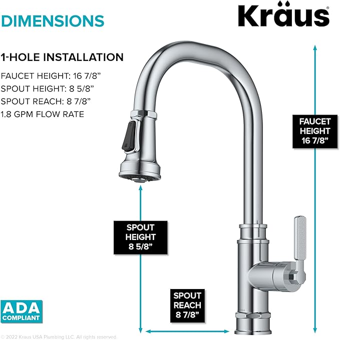 KRAUS Allyn Transitional Industrial Pull-Down Single Handle Kitchen Faucet in - Image 5