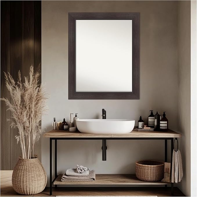 Amanti Art Brown Bathroom Mirror - Image 4