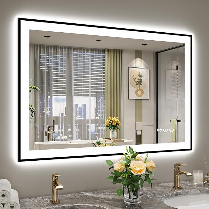 44x30 Inch LED Bathroom Mirror by YEELAIT