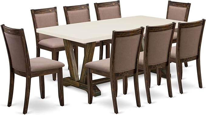East West Furniture V727MZ748-9 9 Piece Dining Room Furniture Set Includes a by EastWestFurniture
