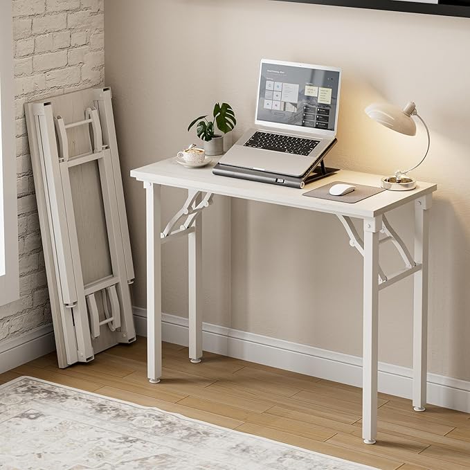 Frylr Small Folding Computer Desk – Portable 35.8 Inch Foldable Laptop Table by Frylr