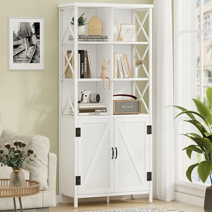 FATORRI Tall Bookshelf and Bookcase, Industrial Bookshelf by FATORRI