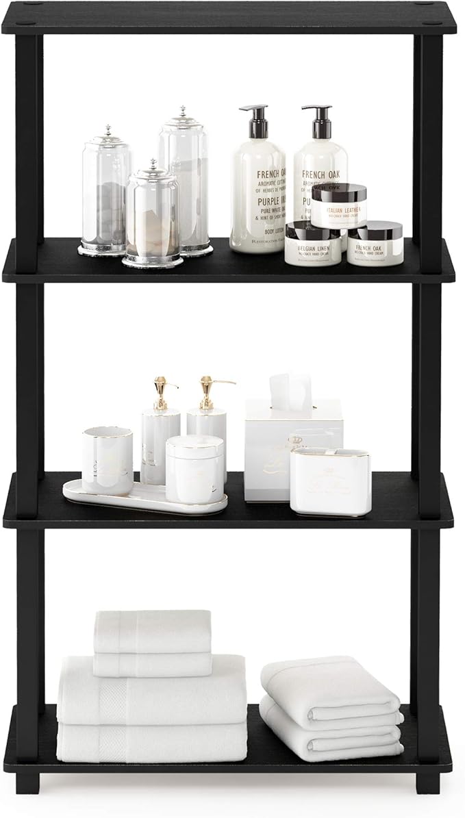 Furinno Turn-N-Tube 4-Tier Multipurpose Shelf Display Rack, Square Tube - Image 3
